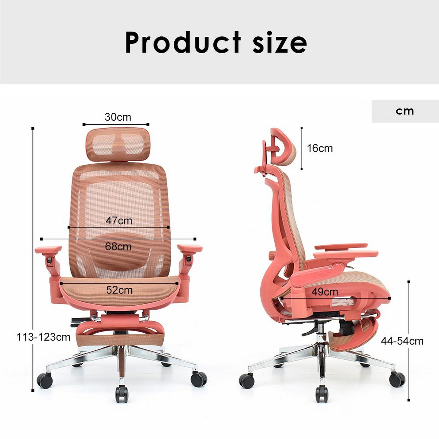 Silla de Oficina Ergonómica Icon-HRMF Plus con Reposapiés