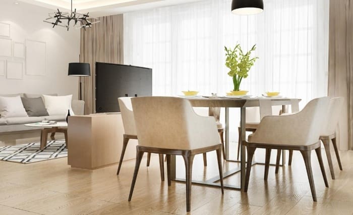 Mesa redonda o rectangular según el comedor 
