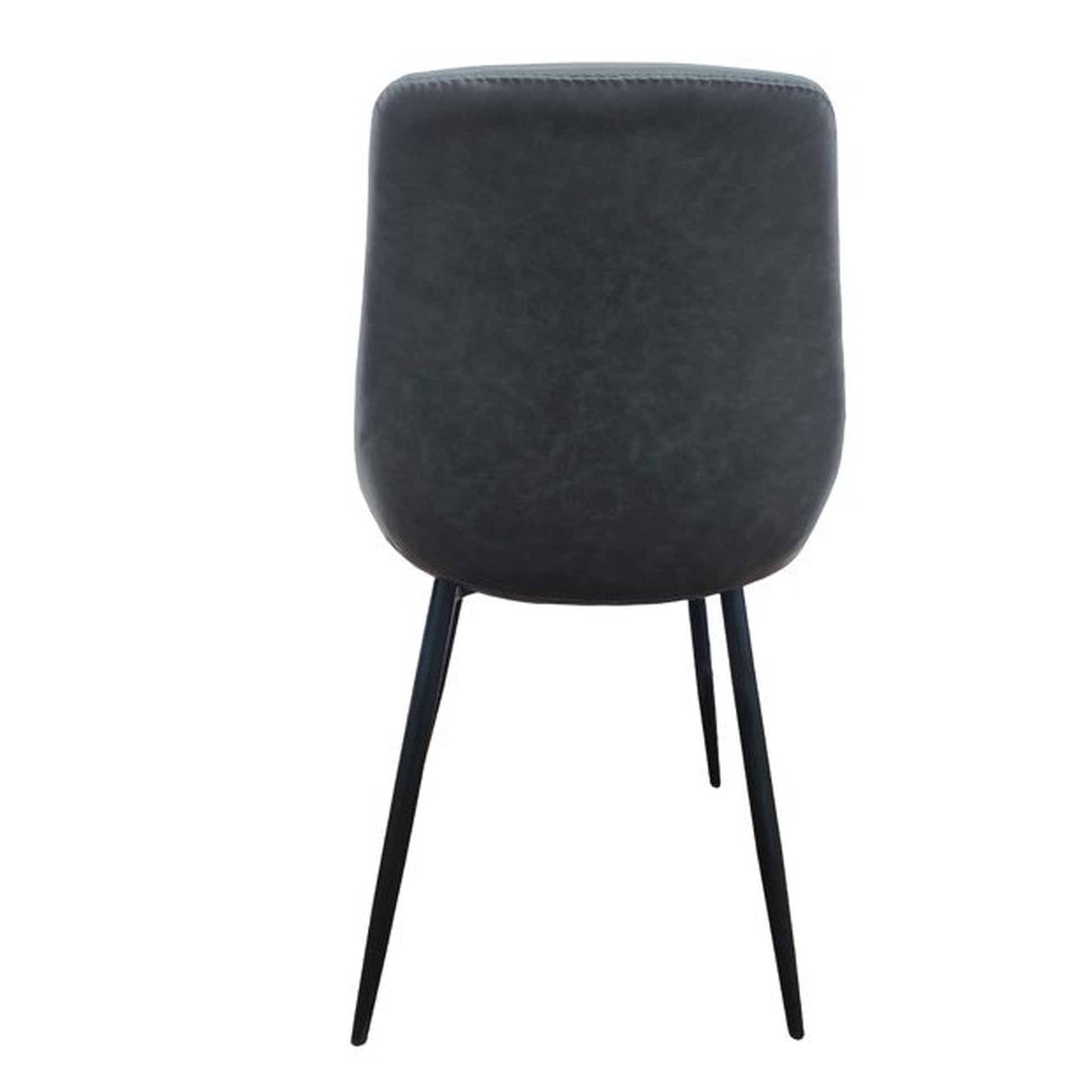 Silla estilo industrial tapizada en polipiel con patas de acero en negro. Estilo vintage industrial capaz de modernizar todas las estancias.