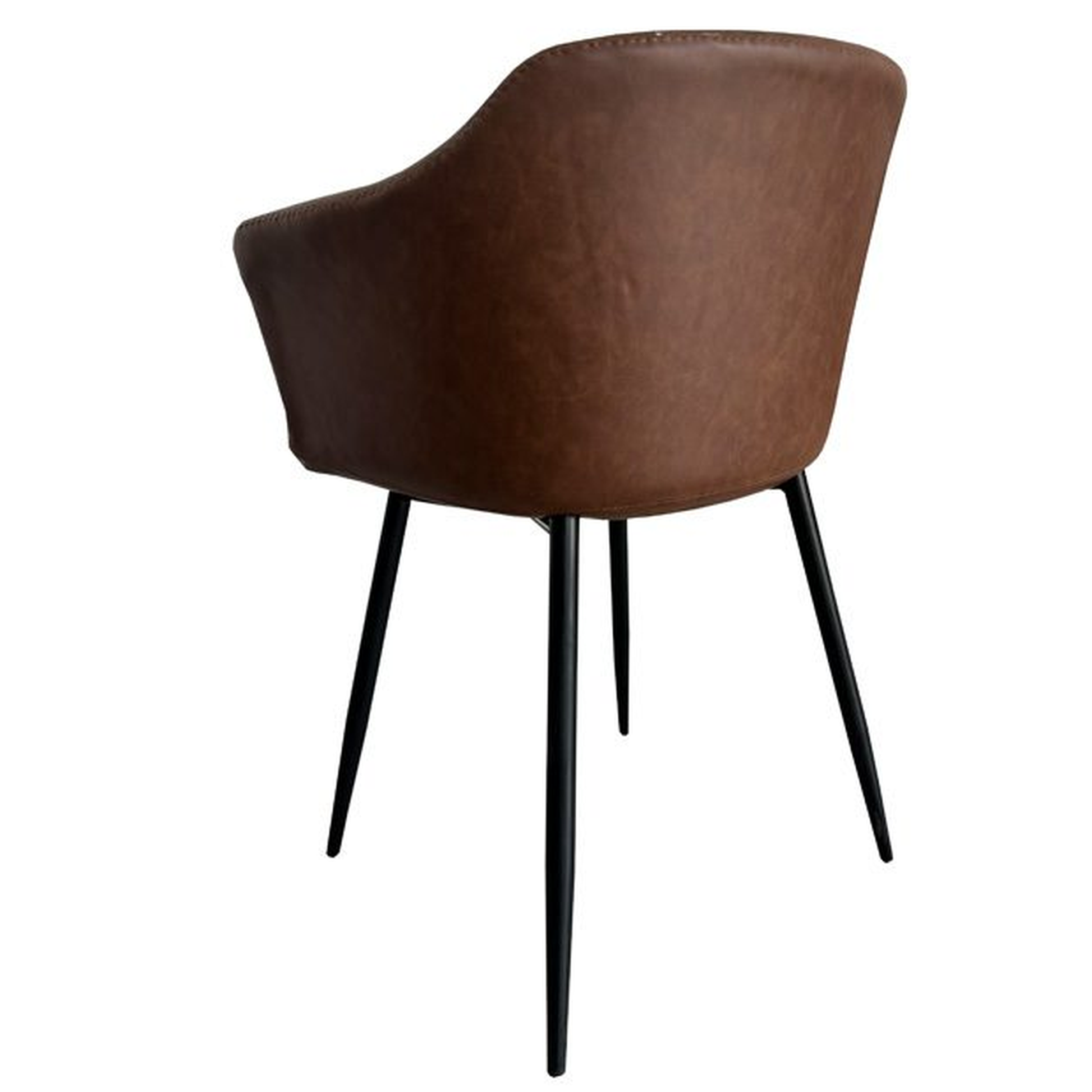 Sillón estilo industrial en polipiel marrón con estructura de polipropileno y patas de acero. Estilo vintage capaz de elevar todas las estancias.