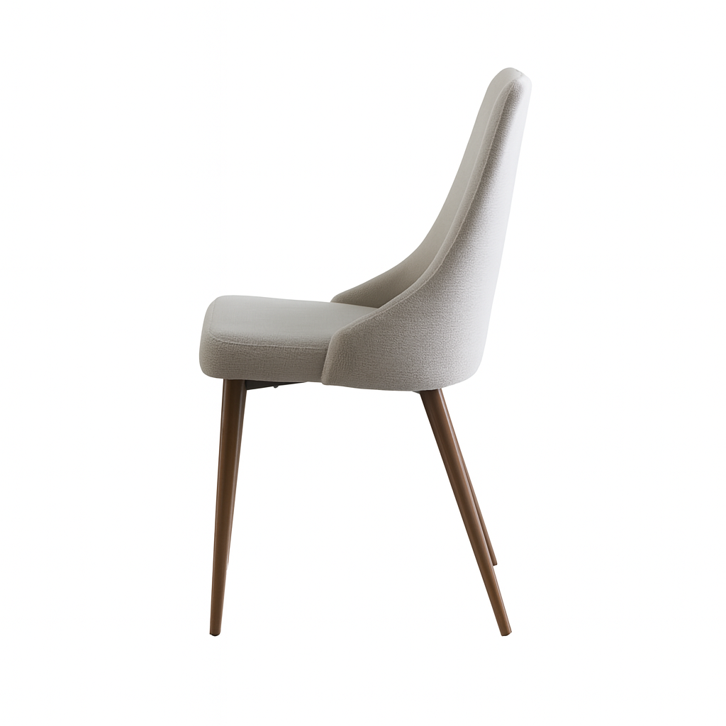 Silla de comedor elegante. Crea un espacio único con este diseño de inspiración clásica que crea contraste con sus patas metálicas.