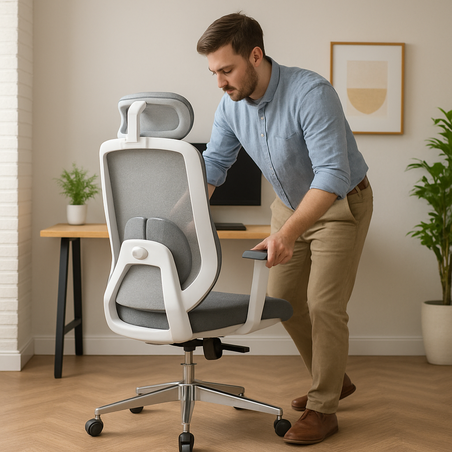 Silla de Oficina Ergonómica Vela-HW con Soporte Lumbar 2D