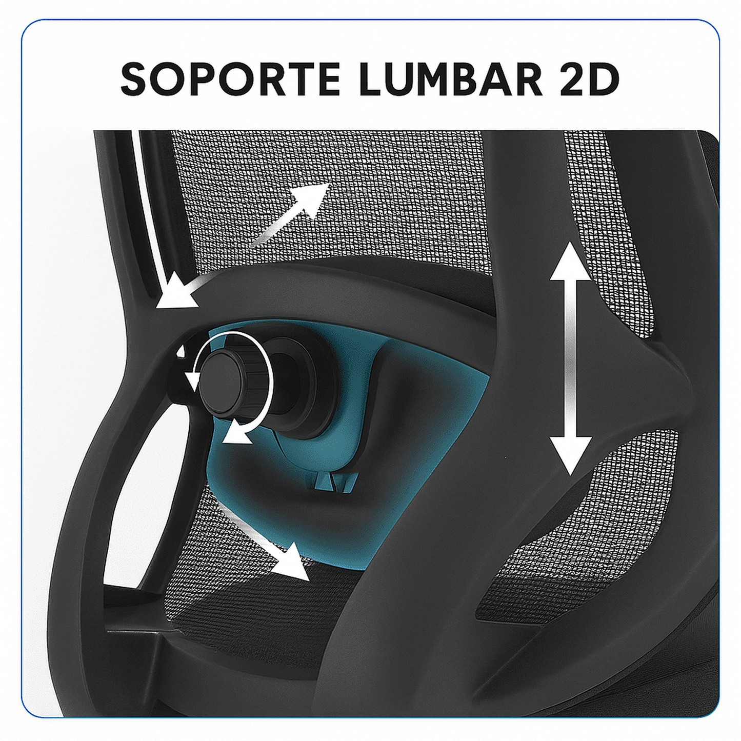 Silla de Oficina Ergonómica Icon-H con Soporte Lumbar 2D