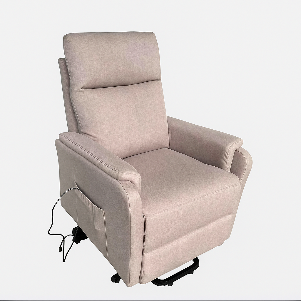 Descubre el sillón relax elevable Celyon en gris. Confort ergonómico, diseño moderno y medidas 77×87×100 cm para un descanso sin esfuerzo.