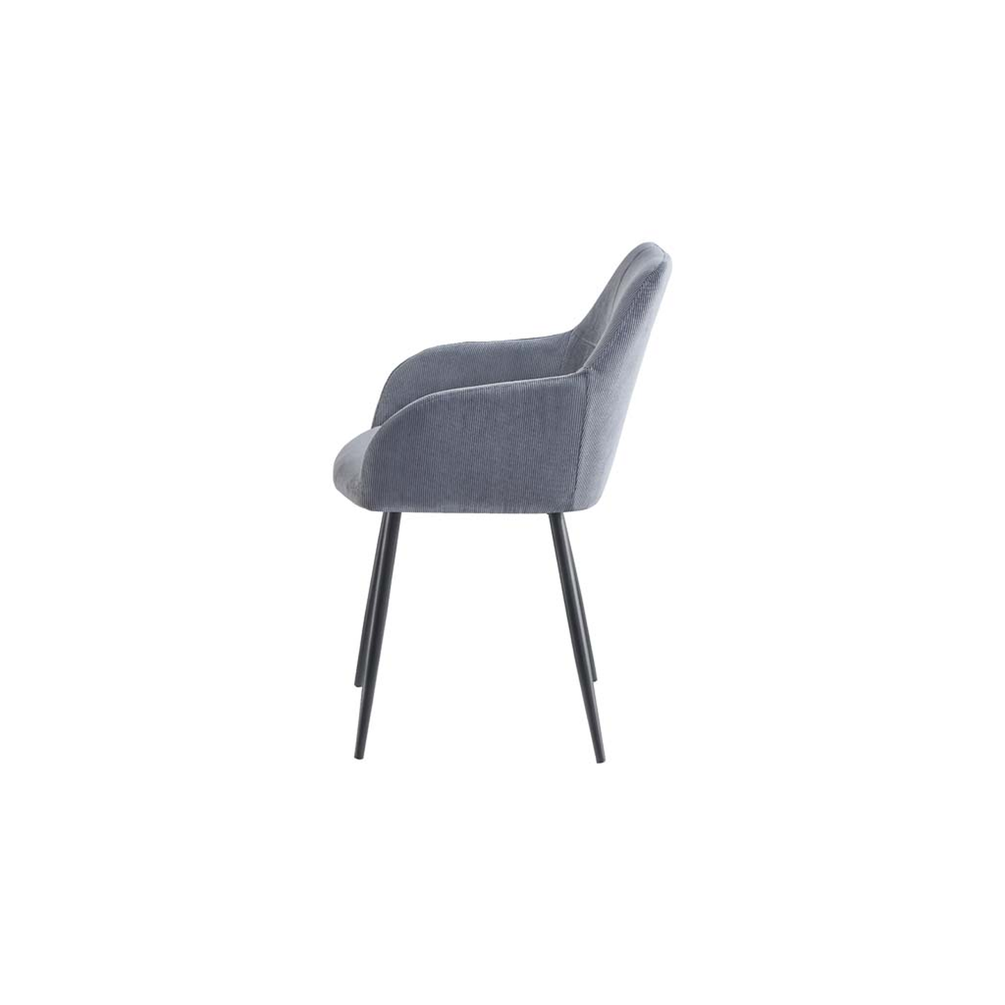 Silla de comedor elegante, ideal para comedores y salones. Tapizado en beige pana con patas metálicas para aportar un contraste de materiales perfecto.