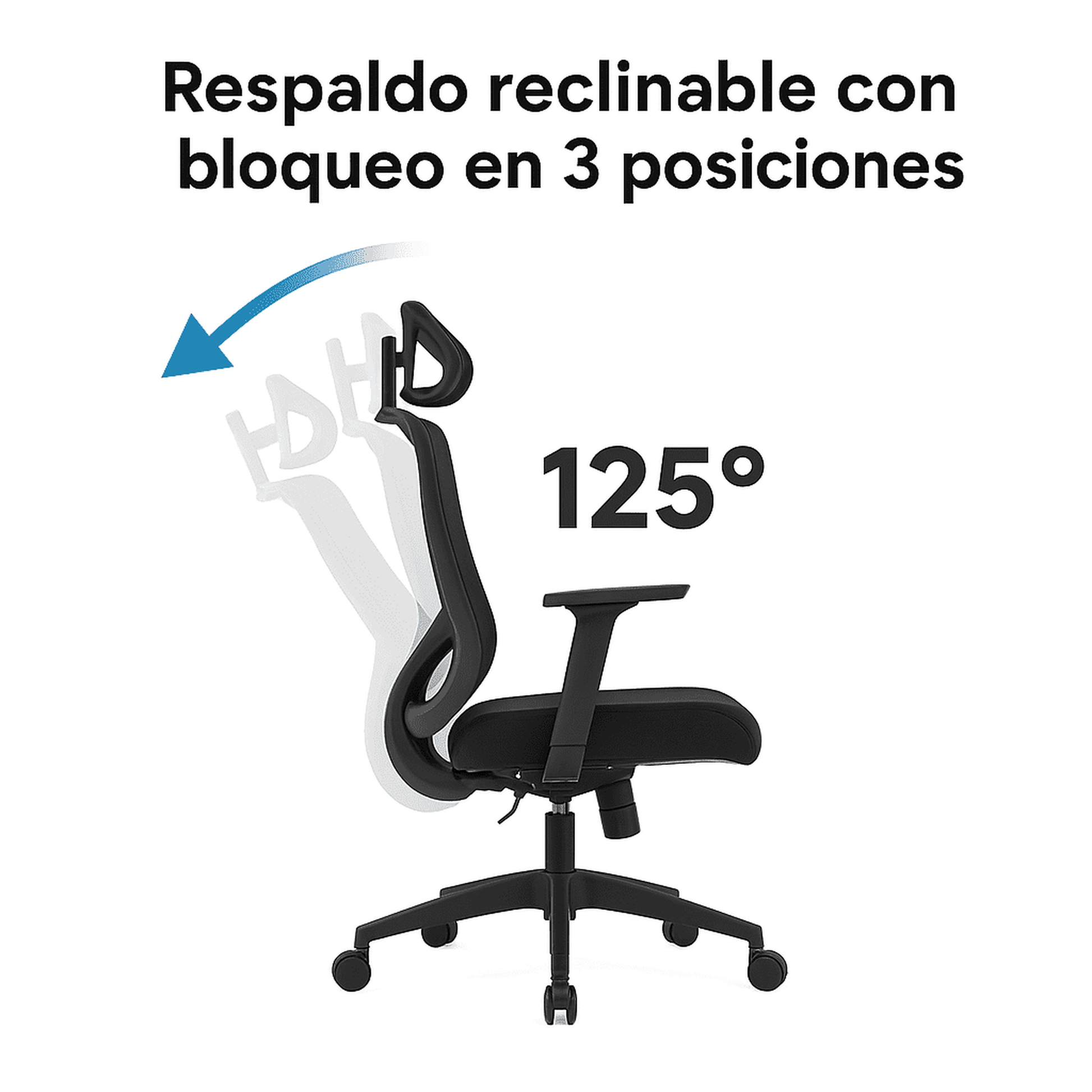 Silla de Oficina Ergonómica Icon-H con Soporte Lumbar 2D
