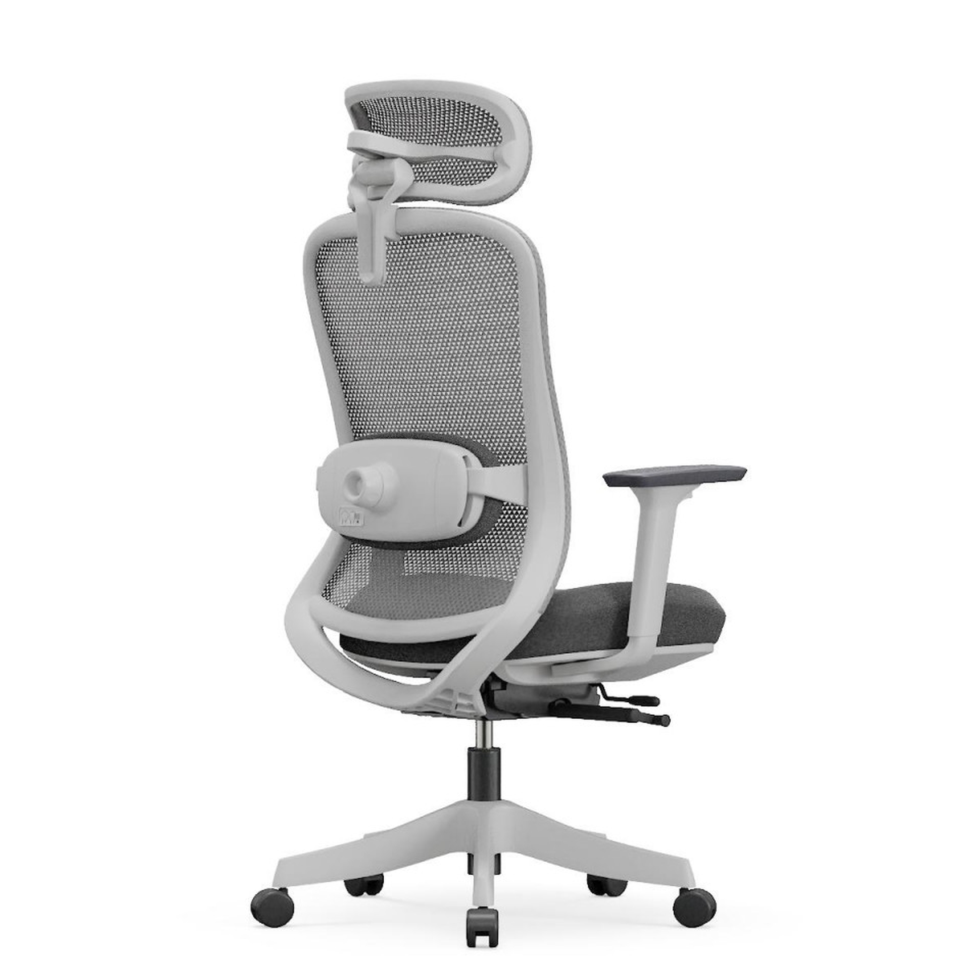 Silla de oficina ergonómica con respaldo de malla, masaje lumbar eléctrico, reposabrazos 3D y 5 posiciones. Confort y diseño para tu espacio de trabajo.