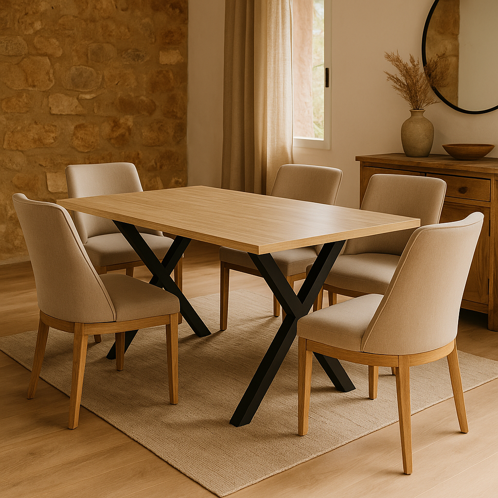Mesa de comedor en madera «Riopar»