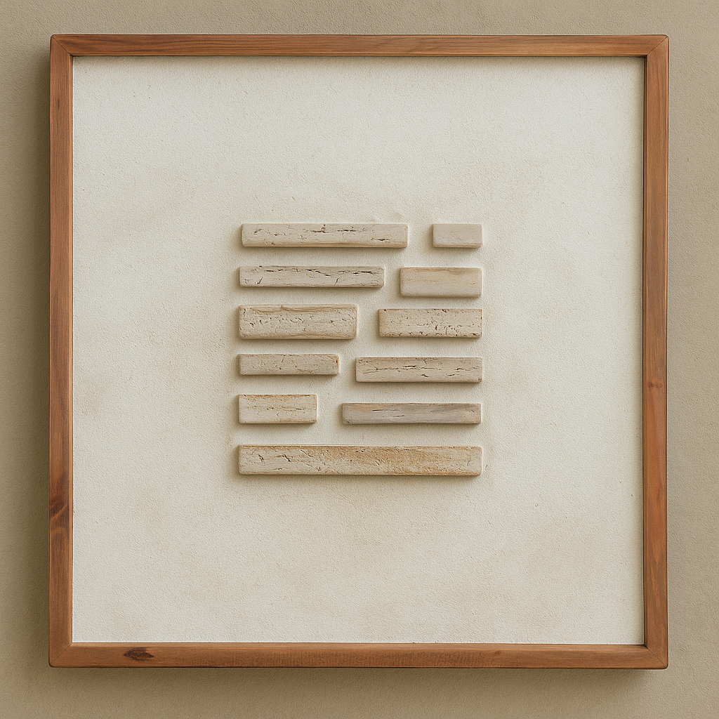 Cuadro con relieve en madera de pino reciclada «Acri»