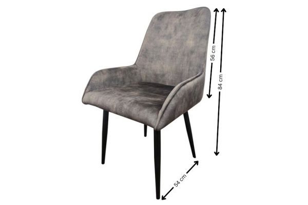 PACK DE 2 SILLONES DE COMEDOR EN TERCIOPELO- MODELO "GIJÓN"