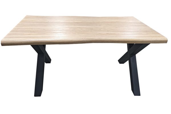 MESA DE COMEDOR MADERA CON PATAS METÁLICAS