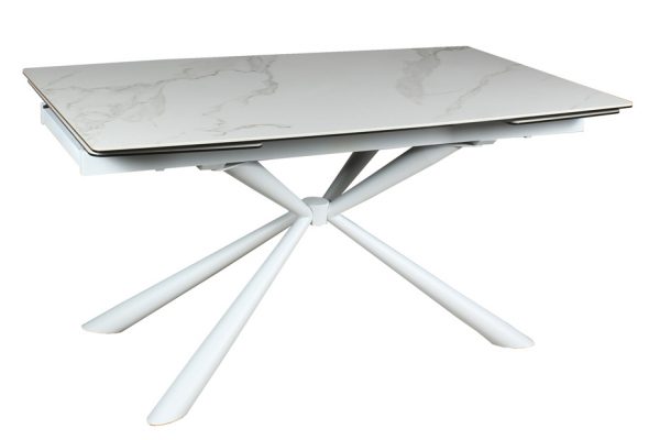 MESA DE COMEDOR EXTENSIBLE EN PORCELÁNICO - MODELO "DAMASCO"