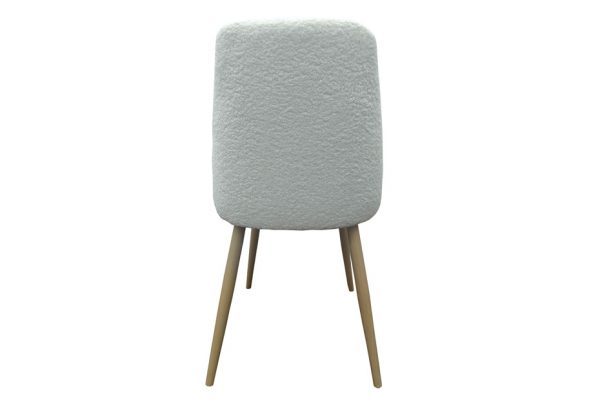 PACK DE 4 SILLAS DE COMEDOR EN BORREGUITO BLANCO - MODELO "CÁDIZ"