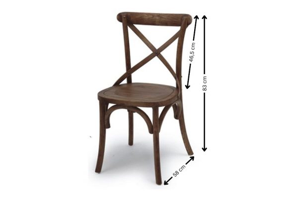 PACK DE 2 SILLAS EN MADERA DE OLMO PARA HOSTELERÍA - MODELO "CALPE"