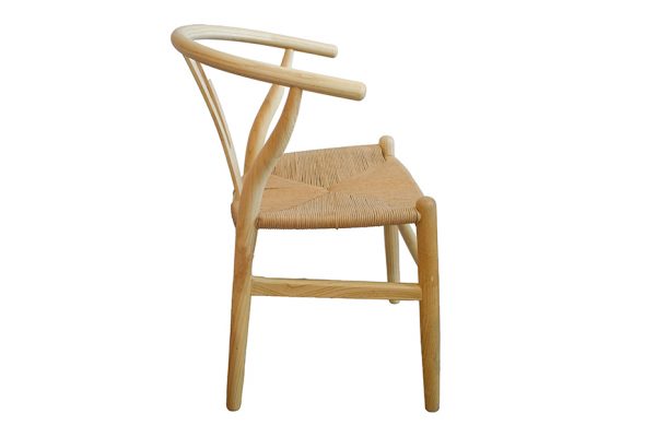 PACK DE 2 SILLAS DE COMEDOR EN MADERA DE OLMO NATURAL Y ASIENTO DE CUERDA - MODELO "BIAR"