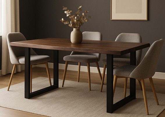 Mesas de comedor de madera modernas